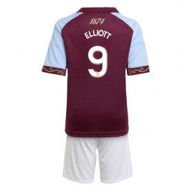 Aston Villa Harvey Elliott #9 Hemmakläder Barn 2025-26 Kortärmad (+ Korta byxor)